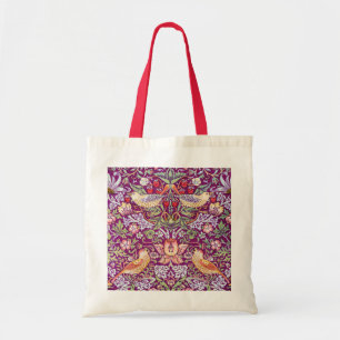 Strawberry Thief Red, William Morris Tote Bag