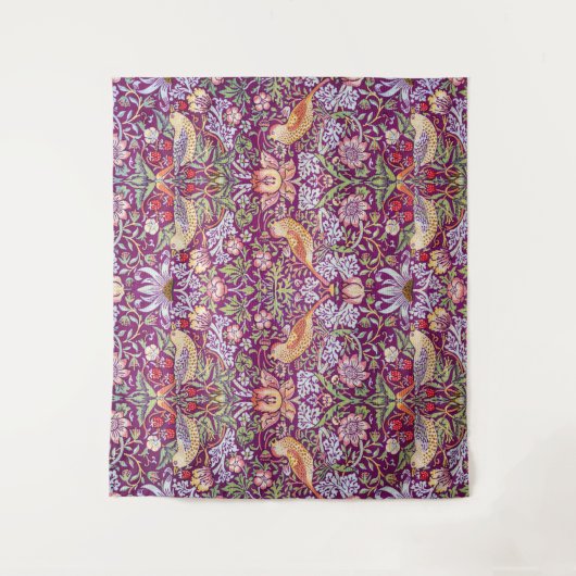 Strawberry Thief Red, William Morris Wandkleed (Voorkant)