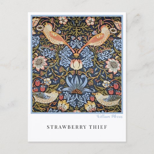 Strawberry Thief Textielontwerp William Morris Briefkaart (Voorkant)
