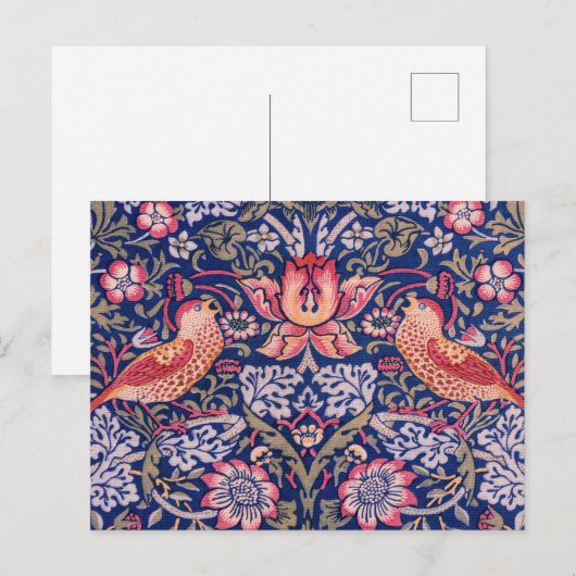 Strawberry Thief van William Morris Briefkaart (Voorkant / Achterkant)