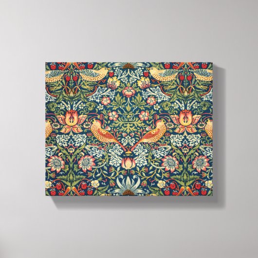 Strawberry Thief van William Morris Canvas Afdruk (Voorkant)