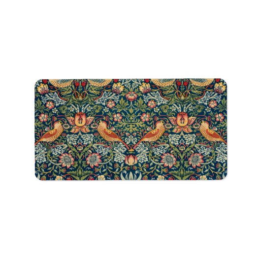 Strawberry Thief van William Morris Etiket (Voorkant)