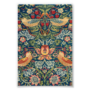 Strawberry Thief van William Morris Foto Afdruk