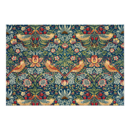 Strawberry Thief van William Morris Foto Afdruk