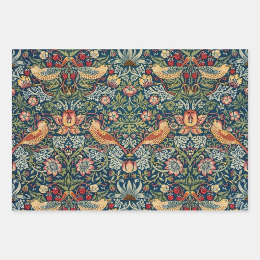 Strawberry Thief van William Morris Inpakpapier Vel (Voorkant)