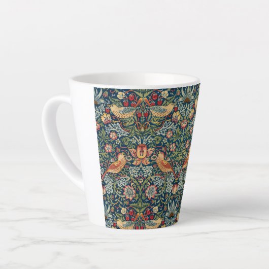 Strawberry Thief van William Morris Latte Mok (Linkerhoek)
