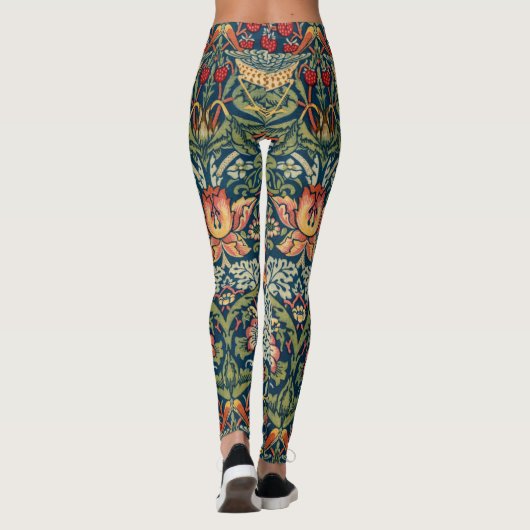 Strawberry Thief van William Morris Leggings (Achterkant)