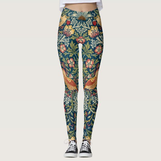 Strawberry Thief van William Morris Leggings (Voorkant)