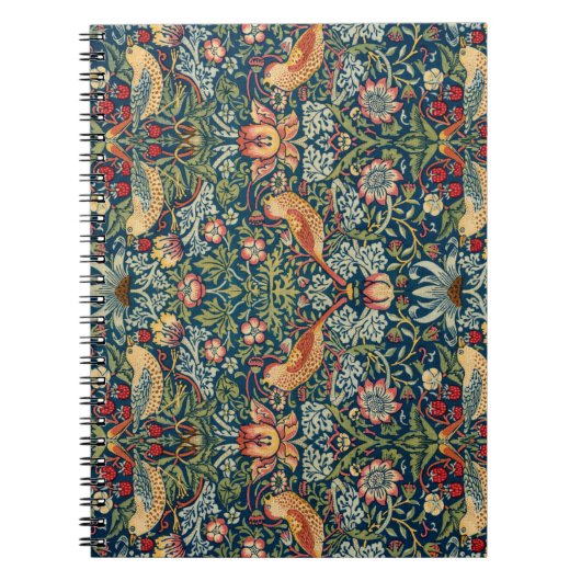 Strawberry Thief van William Morris Notitieboek (Voorkant)