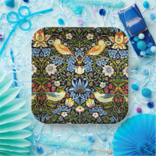 Strawberry Thief van William Morris Papieren Bordje