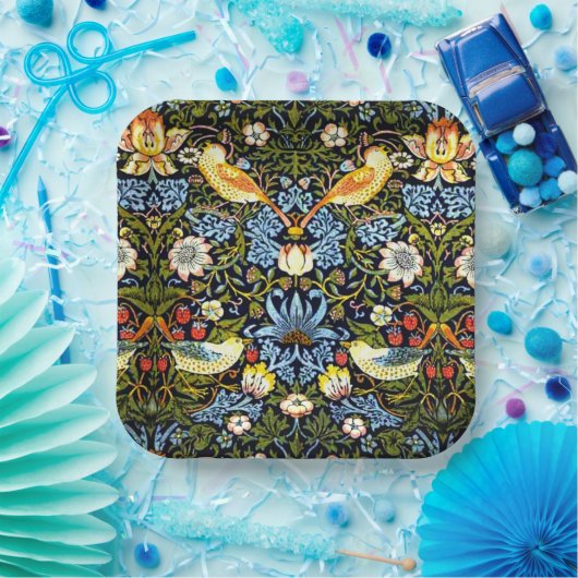 Strawberry Thief van William Morris Papieren Bordje (Feest)