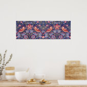 Strawberry Thief van William Morris Poster (Keuken)