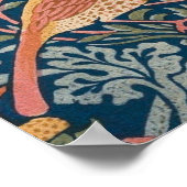 Strawberry Thief van William Morris Poster (Hoek)