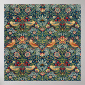 Strawberry Thief van William Morris Poster (Voorkant)