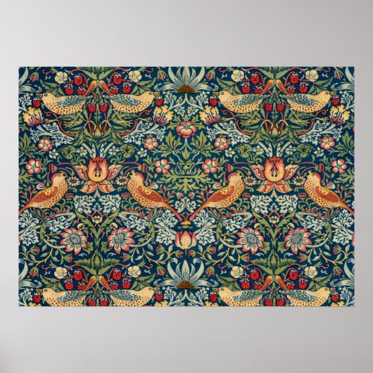 Strawberry Thief van William Morris Poster (Voorkant)