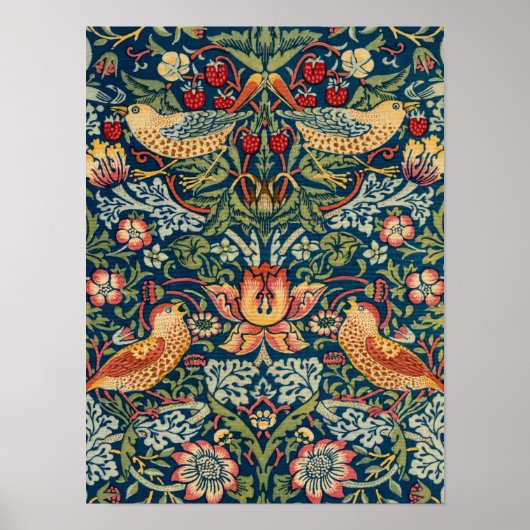 Strawberry Thief van William Morris Poster (Voorkant)