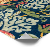 Strawberry Thief van William Morris Poster (Hoek)