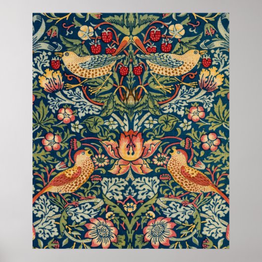 Strawberry Thief van William Morris Poster (Voorkant)