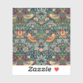 Strawberry Thief van William Morris Sticker (Vel)