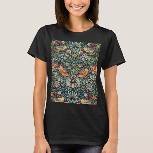 Strawberry Thief van William Morris T-shirt (Voorkant)