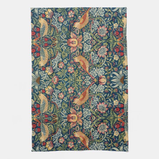 Strawberry Thief van William Morris Theedoek (Verticaal)