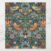 Strawberry Thief van William Morris Wijn Etiket (Enkel label)