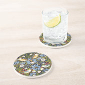 Strawberry Thief van William Morris Zandsteen Onderzetter (Zijkant)