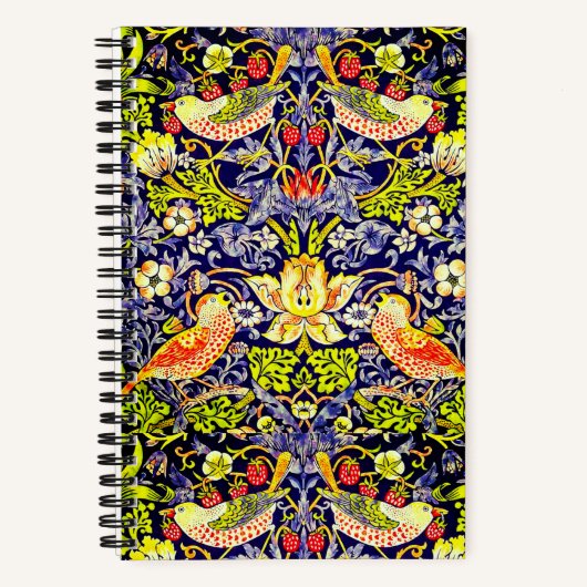 Strawberry Thief Vogels William Morris Notitieboek (Voorkant)