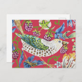 Strawberry Thief William Morris Briefkaart (Voorkant / Achterkant)