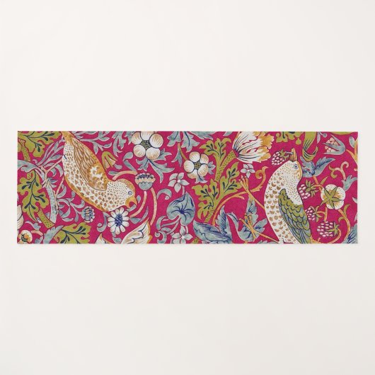 Strawberry Thief, William Morris Briefkaart Yogamat (Voorkant (horizontaal))