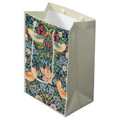 Strawberry Thief William Morris cadeautasche Medium Cadeauzakje (Voorkant Gekanteld)