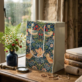 Strawberry Thief William Morris cadeautasche  Medium Cadeauzakje