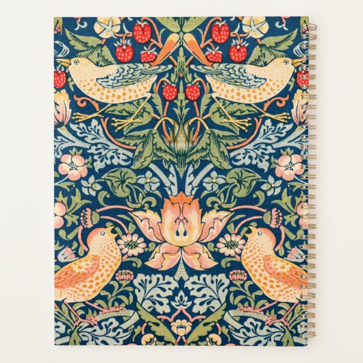 Strawberry Thief William Morris Colorful Planner (Achterkant)