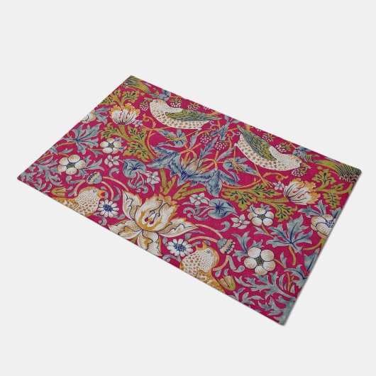 Strawberry Thief William Morris Deurmat (Schuin)