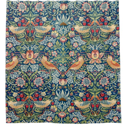 Strawberry Thief William Morris Douchegordijn (Voorkant)