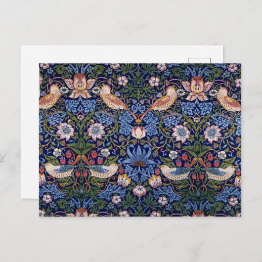 Strawberry Thief, William Morris Feestdagenkaart (Voorkant / Achterkant)