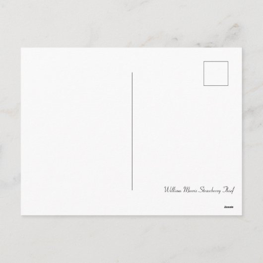 Strawberry Thief, William Morris Feestdagenkaart (Achterkant)