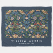Strawberry Thief William Morris Fleece Deken (Voorkant (Horizontaal))