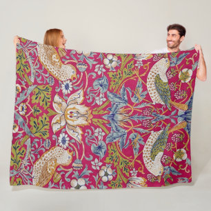 Strawberry Thief William Morris Fleece Deken