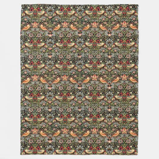 Strawberry Thief William Morris Fleece Deken (Voorkant)