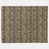 Strawberry Thief William Morris Fleece Deken (Voorkant (Horizontaal))