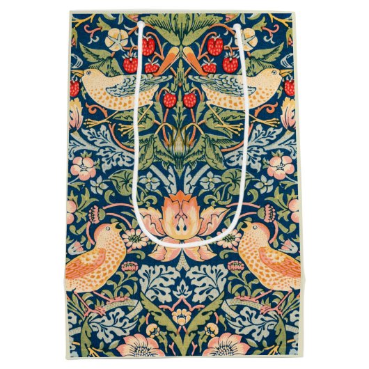 Strawberry Thief William Morris Gift Bag Medium Cadeauzakje (Achterkant)