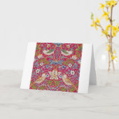 Strawberry Thief William Morris Kaart (Gele Bloem)