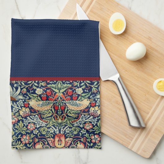 Strawberry Thief William Morris Kitchen Towel Theedoek (Quarter Fold)