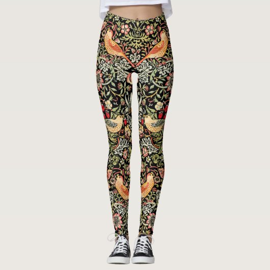 Strawberry Thief WIlliam Morris Leggings (Voorkant)