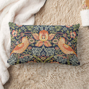 Strawberry Thief William Morris Lumbar Pillow Kussen