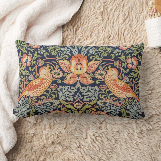 Strawberry Thief William Morris Lumbar Pillow Kussen (Deken)