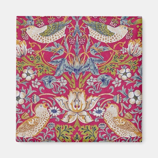 Strawberry Thief William Morris Magneet (Voorkant)