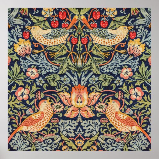 Strawberry Thief William Morris Poster (Voorkant)