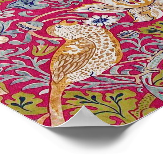 Strawberry Thief William Morris Poster (Hoek)